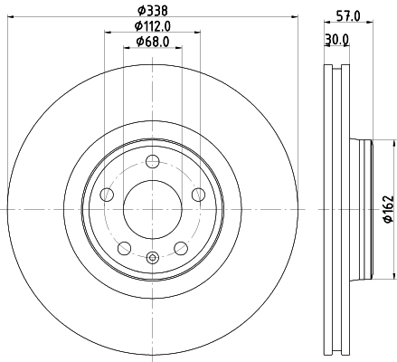 8DD355125171 HELLA Диск тормозной передний