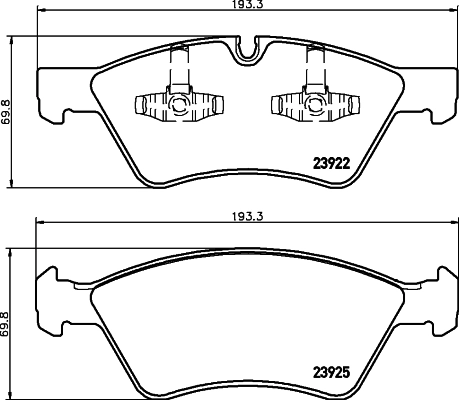 8DB355012011 HELLA Колодки передние
