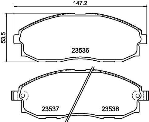 8DB355009381 HELLA Колодки передние