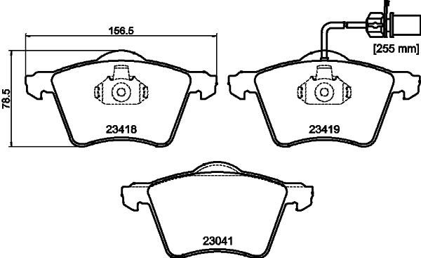 8DB355010631 HELLA Колодки передние