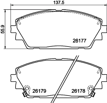 Передние тормозные колодки 302526 VALEO