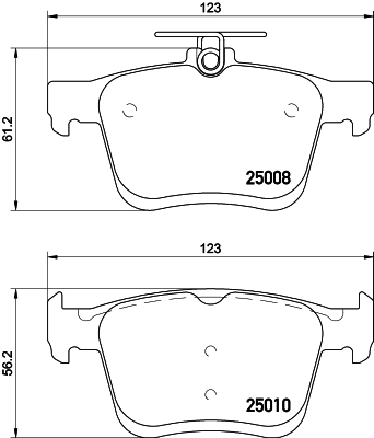 8DB355020271 HELLA Колодки тормозные дисковые комплект
