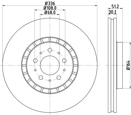 8DD355110591 HELLA Диск тормозной передний