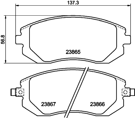 8DB355010211 HELLA Колодки передние