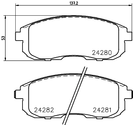 8DB355012901 HELLA Колодки передние