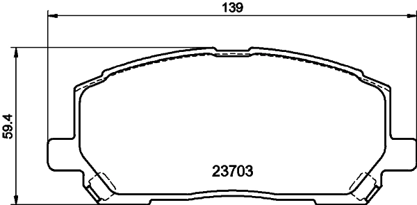 8DB355011161 HELLA Колодки передние