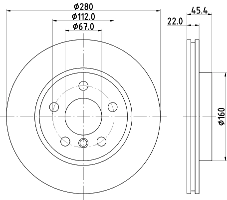 8DD355123481 HELLA Диск тормозной передний