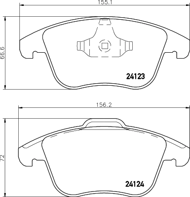 8DB355012891 HELLA Колодки передние