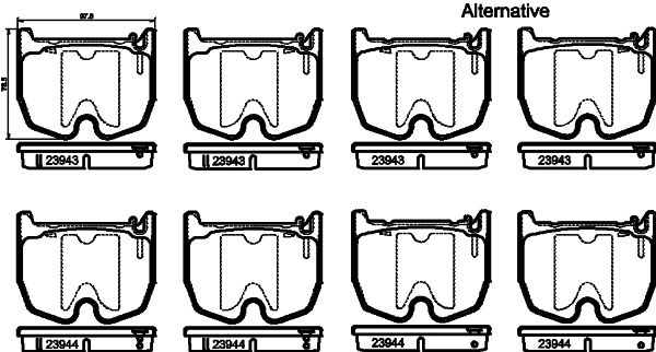 8DB355010381 HELLA Колодки передние