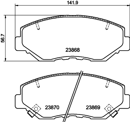 8DB355010231 HELLA Колодки передние