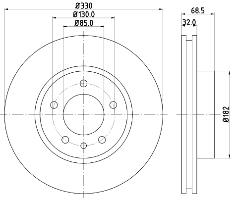 8DD355109721 HELLA Диск тормозной передний
