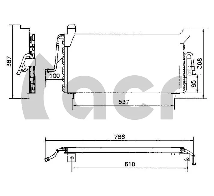 Radiador de aparelho de ar condicionado Ford Escort 5 GAL