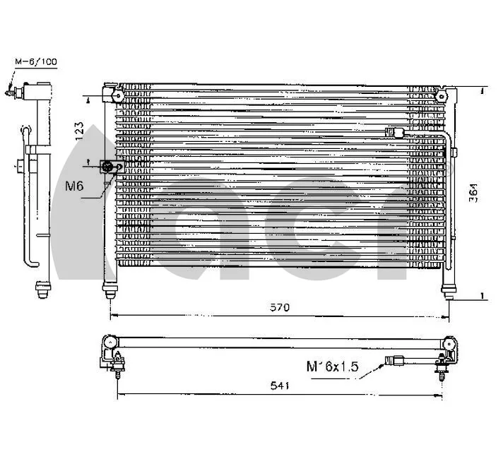 Radiador de aparelho de ar condicionado Mazda 626 4 GE