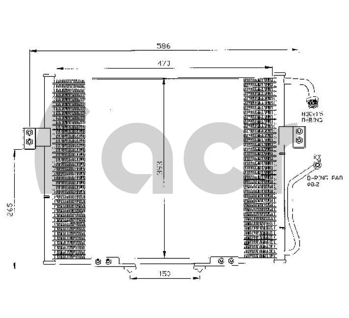Radiador de aparelho de ar condicionado KIA Sportage 1 K00
