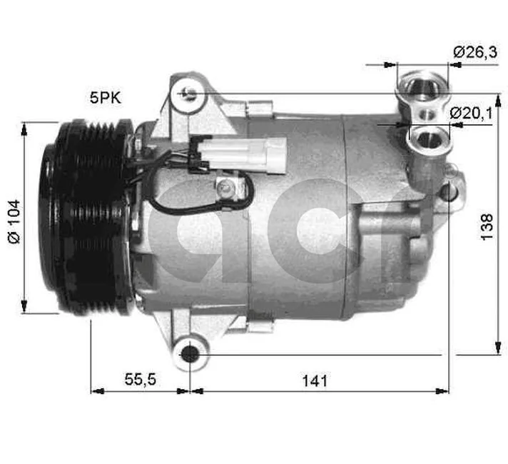 Compressor de aparelho de ar condicionado Opel Astra L35