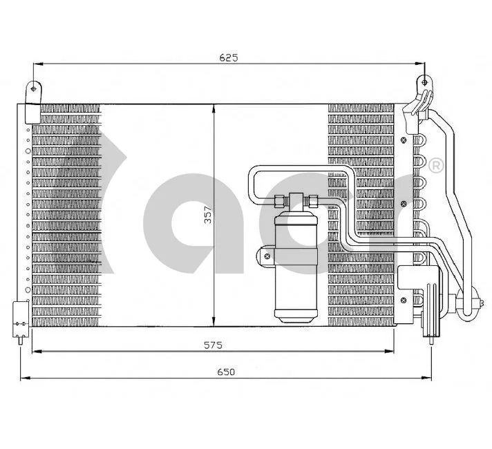 Radiador de aparelho de ar condicionado Opel Calibra 85