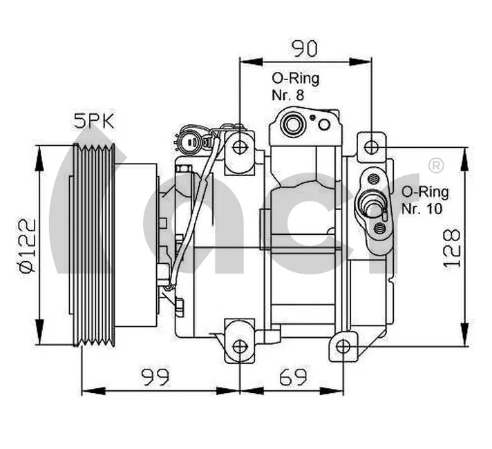 Compressor de aparelho de ar condicionado KIA Rio 2 JB