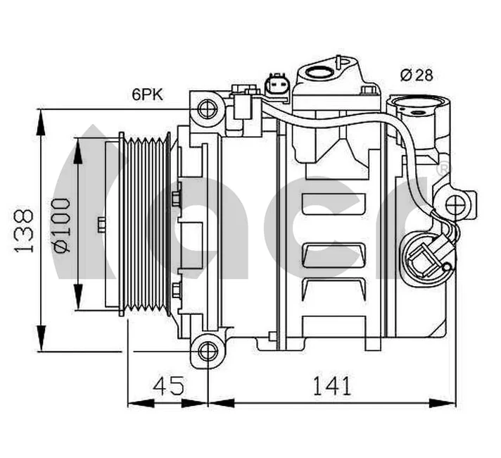 Compressor de aparelho de ar condicionado Mercedes C W203