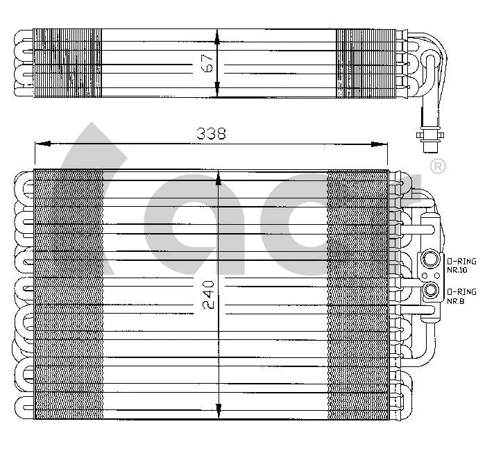 Vaporizador de aparelho de ar condicionado Mercedes C W202