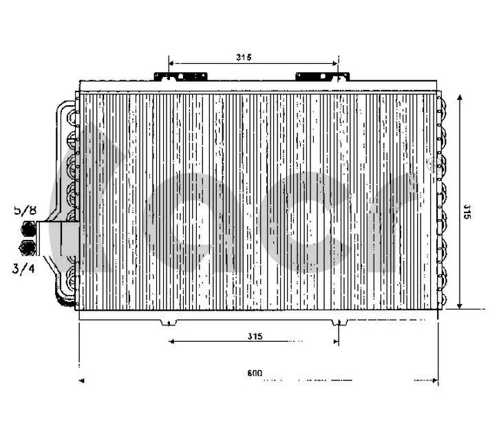 Radiador de aparelho de ar condicionado para Renault Espace II J63
