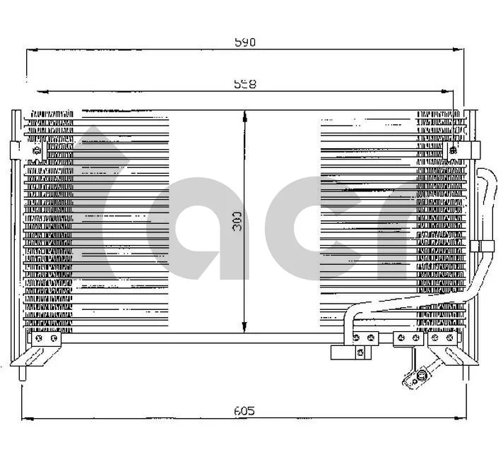 Radiador de aparelho de ar condicionado Mazda 323 BA
