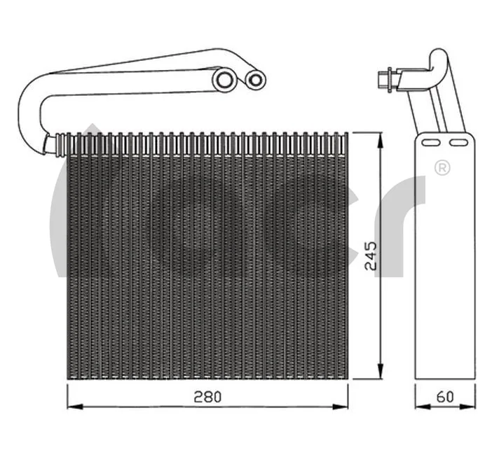 Vaporizador de aparelho de ar condicionado Opel Vectra