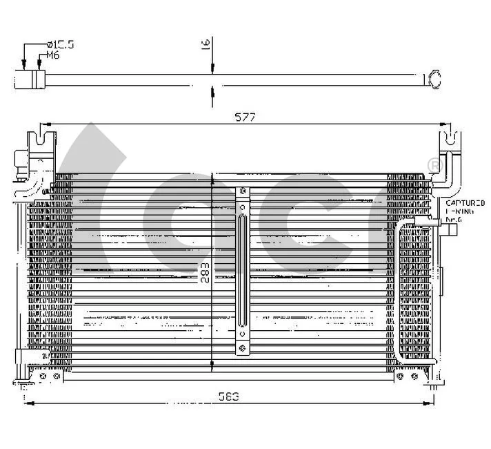 Radiador de aparelho de ar condicionado Suzuki Baleno EG