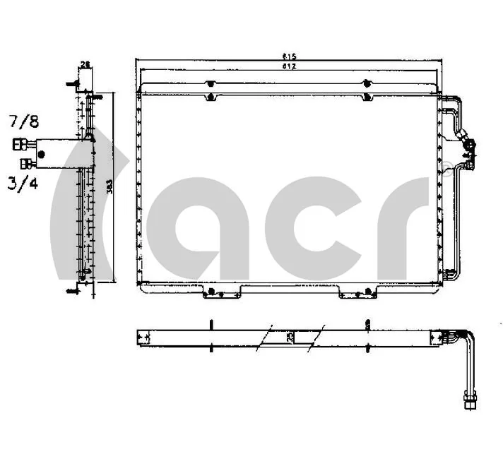 Radiador de aparelho de ar condicionado Renault Espace 2 J63