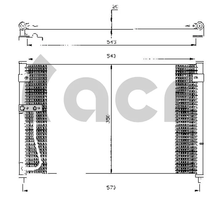 Radiador de aparelho de ar condicionado Mazda 626 5 GF