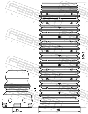 VWSHBCCFKIT Febest Буфер (отбойник) амортизатора переднего + пыльник