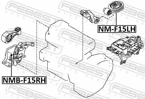 NMBF15RH Febest Правая подушка двигателя