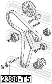 2388T5 Febest Паразитный ведущий ролик