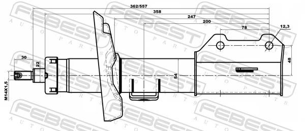 Амортизатор передний левый 13412716 Opel