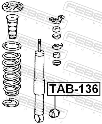 TAB136 Febest втулка крепления заднего амортизатора