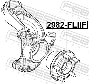 2982FLIIF Febest Ступица колеса передняя