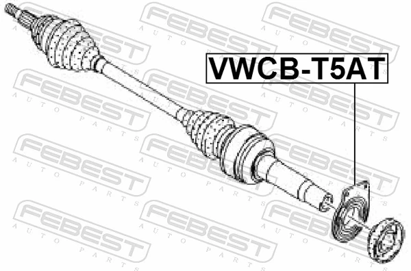 VWCBT5AT Febest Подвесной подшипник передней полуоси
