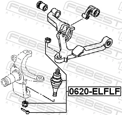 0620ELFLF Febest Палец шаровой нижний