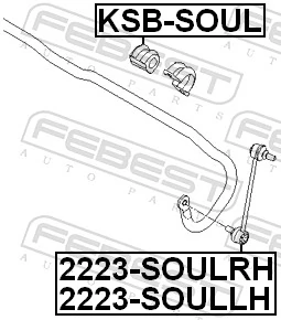 KSBSOUL Febest Разрезная втулка стабилизатора