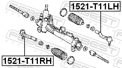 CE1087L CTR Наружный наконечник рулевой тяги