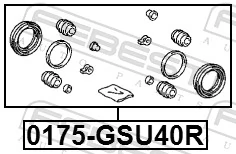 0175GSU40R Febest Ремкомплект заднего тормозного суппорта