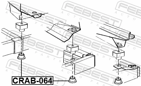 CRAB064 Febest Сайлентблоки передней балки