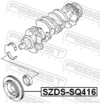 SZDSSQ416 Febest Шкив коленчатого вала