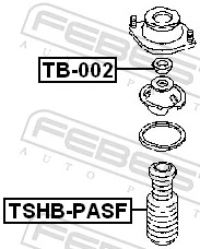 TSHBPASF Febest Пыльник стойки передней