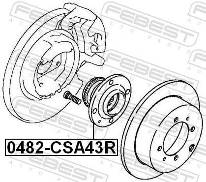 0482CSA43R Febest Ступица задняя