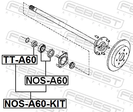 TTA60 Febest Кольцо ступицы