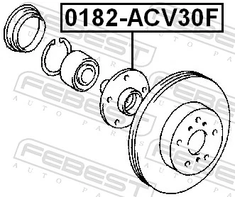 0182ACV30F Febest Ступица колеса передняя