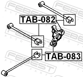 TAB082 Febest Сайлентблок цапфы