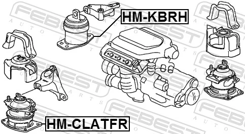 HMKBRH Febest Правая подушка двигателя