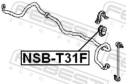 NSBT31F Febest Разрезная втулка стабилизатора
