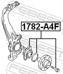 1782A4F Febest Подшипник ступицы передней и задней